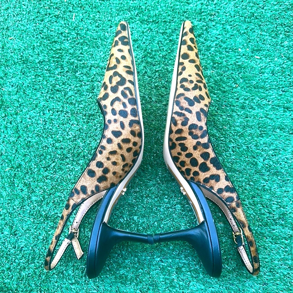 Sam Elderman | Leopard Print Slingback 3-Inch Hee… - image 5